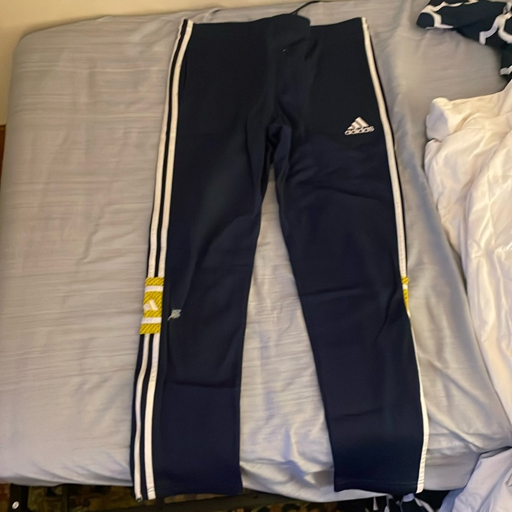 Adidas zipping joggers